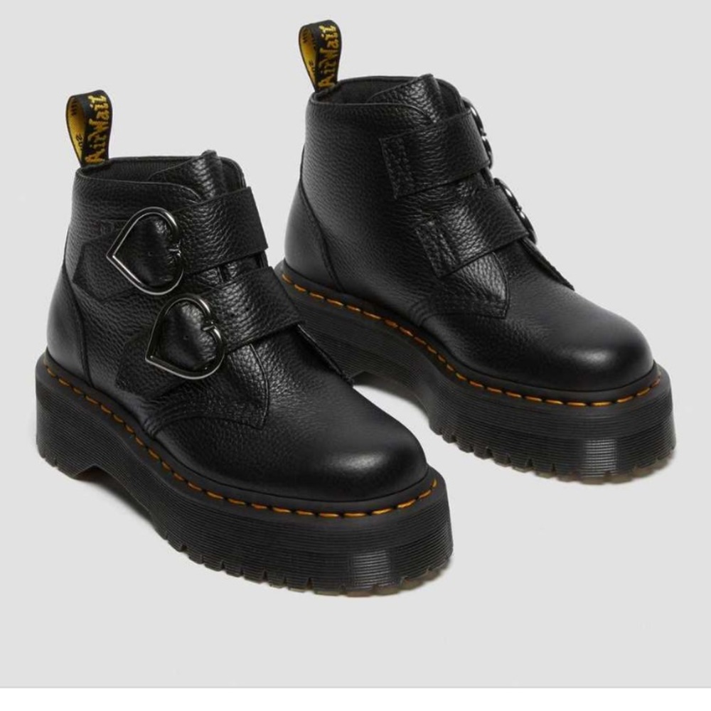 Dr martens platform heart buckles uk5